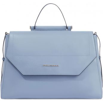 Деловая сумка женская PIQUADRO CIRCLE BD6778W92/AZ3 с отделением для ноутбука 14" голубая натуральная.кожа