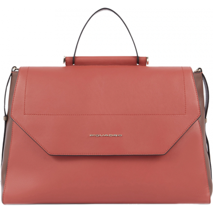 Деловая сумка женская PIQUADRO CIRCLE с отделением для ноутбука 14" терракотовая/кофейная натуральная кожа BD6778W92/ARTM