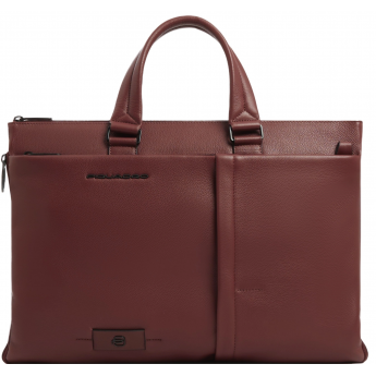 Деловая сумка мужская PIQUADRO RUSSEL CA4021W137/CU с отделением для ноутбука 15.6" красное дерево натуральная кожа