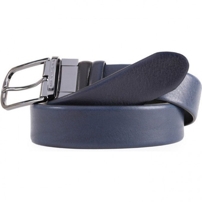 Ремень мужской PIQUADRO BLACK SQUARE (черный/синий) CU4877B3/NBLU2