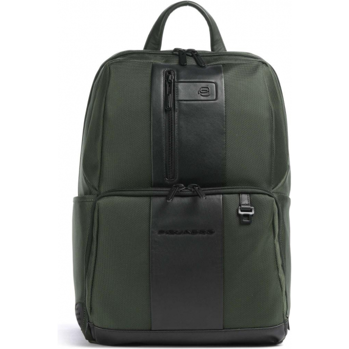 Рюкзак мужской PIQUADRO BRIEF2 хаки ткань/натуральная кожа CA3214BR2/VE2