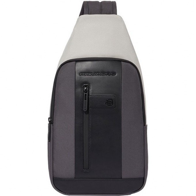 Рюкзак слинг мужской PIQUADRO BRIEF2 SPECIAL серый/черный CA4536BR2S/GRN