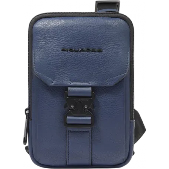 Сумка через плечо PIQUADRO кожаная синяя AC6546S135R/BLU