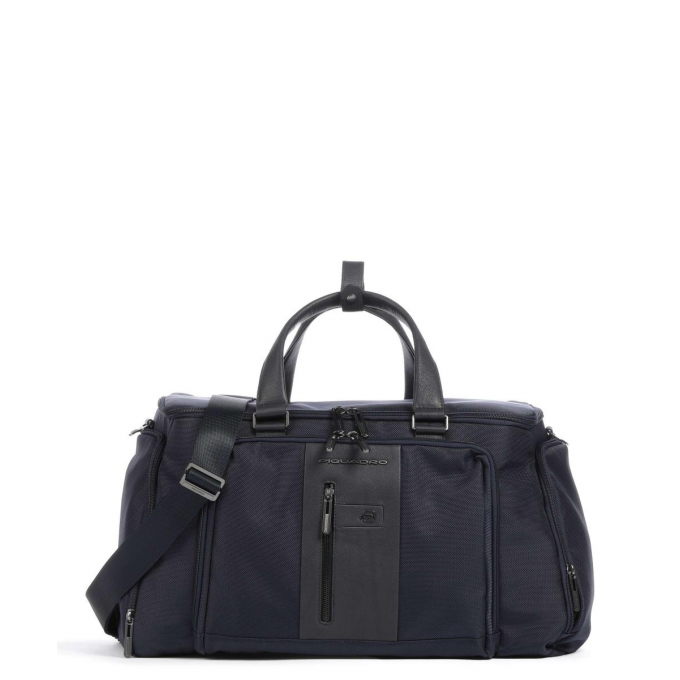Сумка дорожная PIQUADRO BRIEF2 синяя нейлон/натуральная кожа BV6305BR2/BLU